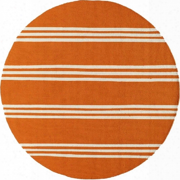 Momeni Veranda 9' X 9' Round Rug In Tangerine