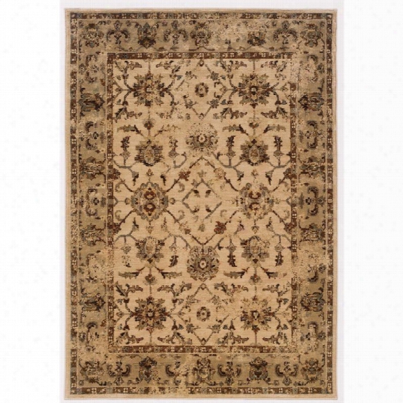 Oriental Weavers Casablanca 6'7 X 9'6 Machine Woven Rug In Ivory