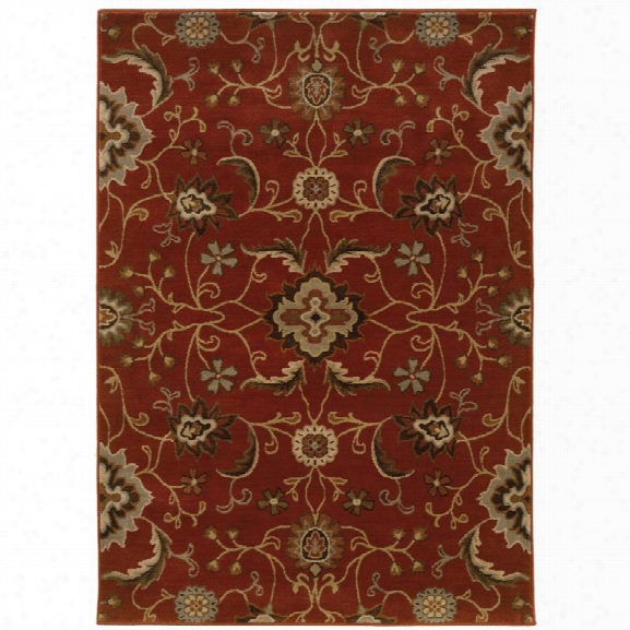 Oriental Weavers Casablanca 7'10 X 10'10 Machine Woven Rug In Red