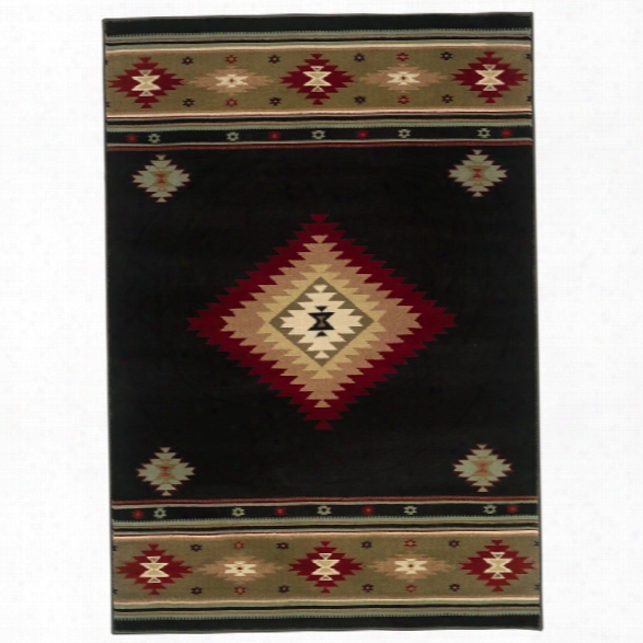 Oriental Weavers Hudson 6'7 X 9'6 Machine Woven Rug In Black