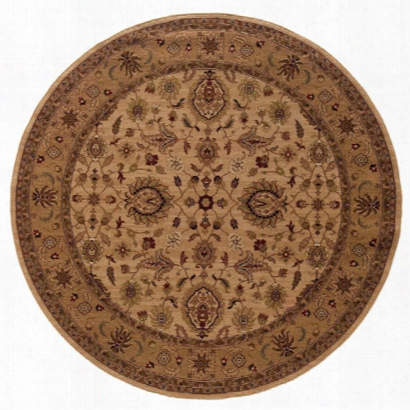 Oriental Weavers Knightsbridge 7'10 Round Machine Woven Rug In Ivory