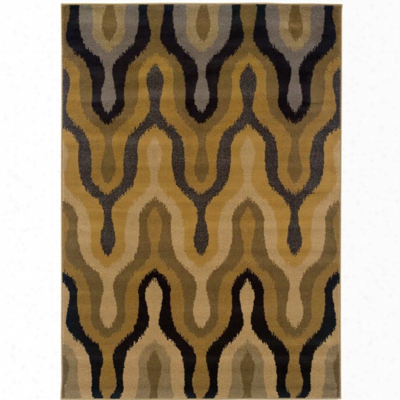 Oriental Weavers Stella 9'10 X 12'9 Machine Woven Rug In Gold