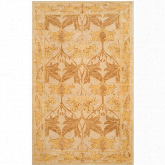 Safavieh Antiquity 9'6 X 13'6 Hand Tufted Wool Rug In Beige And Gold