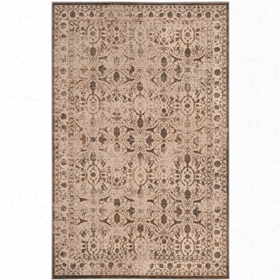 Safavieh Brilliance 9' X 12' Power Loomed Rug In Cream And Bronze