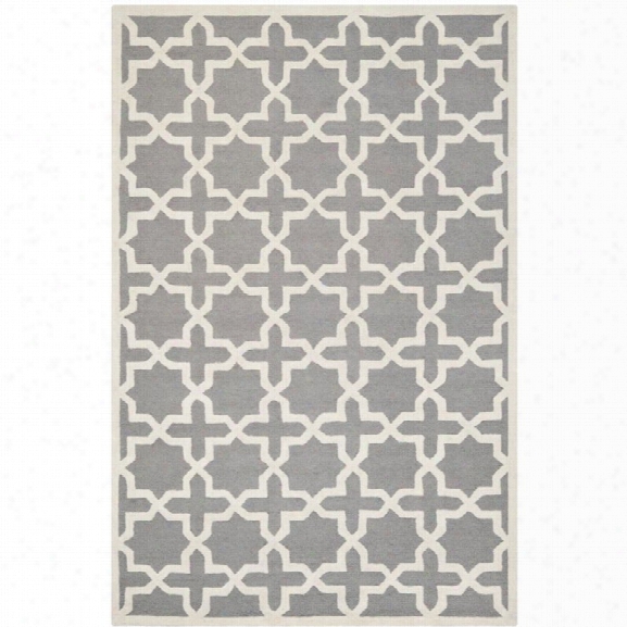 Safavieh Cambridge 9' X 12' Hand Tufted Wool Rug In Silver And Ivory