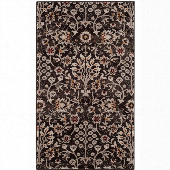 Safavieh Serenity 8'6 X 12' Power Loomed Rug In Brown And Creme