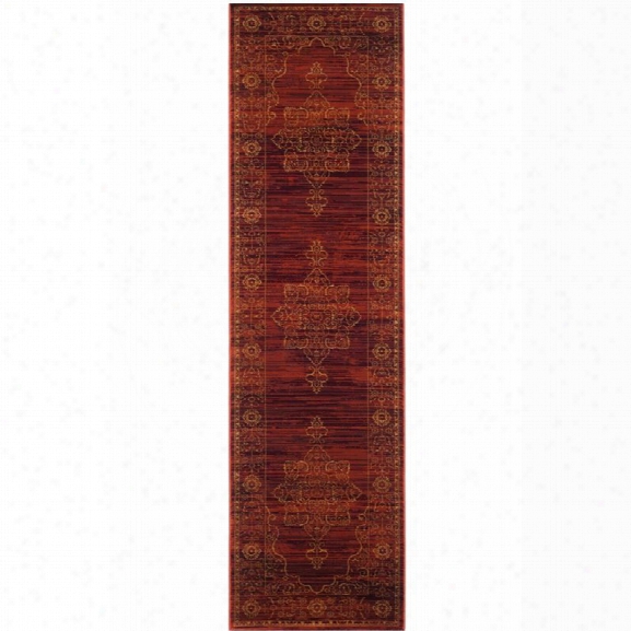Safavieh Serenity 8'6 X 12' Power Loomed Rug In Ruby And Gold