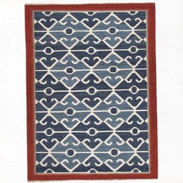 Jaipur Rugs Anatolia 9' X 12' Flat Weave Wool Rug In Blue And Red