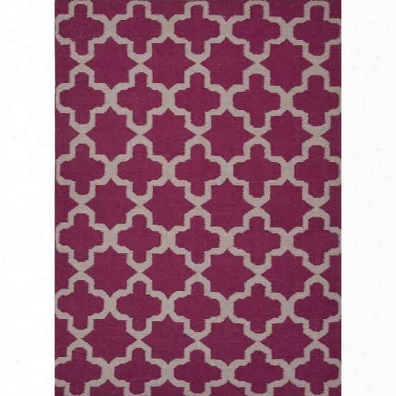 Jaipur Rugs Maroc 8' X 10' Flat Weave Wool Rug In Pink And Ivory