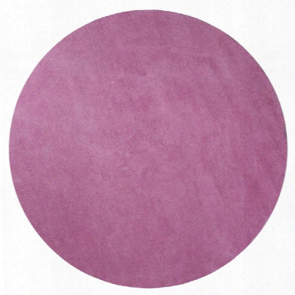 Kas Bliss 8' Round Hand-woven Shag Rug In Hot Pink