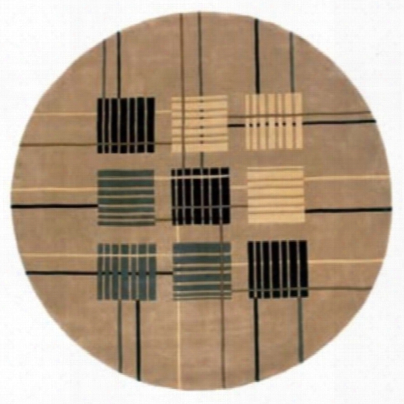 Momeni New Wave 5'9 X 5'9 Round Rug In Sand
