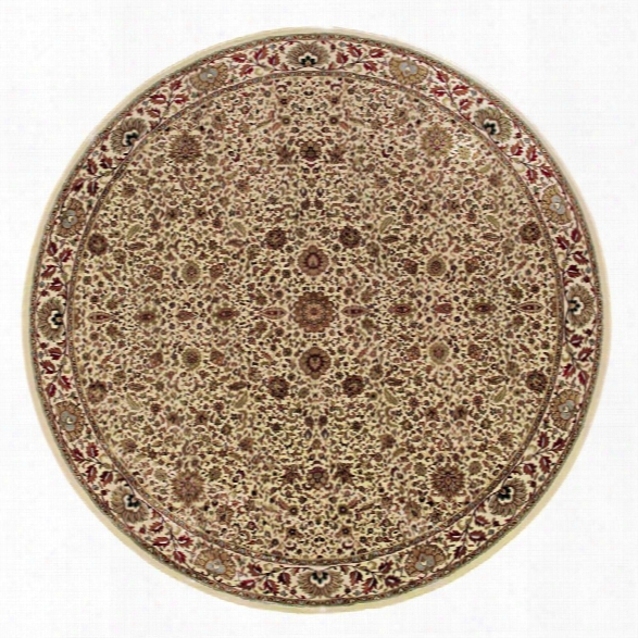 Oriental Weavers Ariana 8' Circle Machine Woven Rug In Ivory