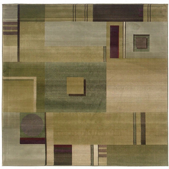 Oriental Weavers Generations 8' Square Machine Woven Rug In Green