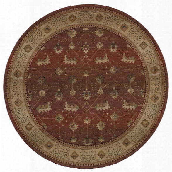 Oriental Weavers Genesis 6' Round Machine Woven Rug In Red