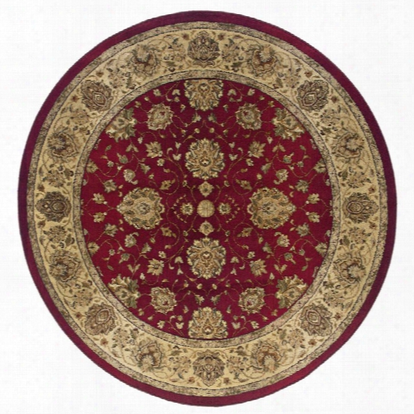 Oriental Weavers Genesis 8' Round Machine Woven Rug In Red