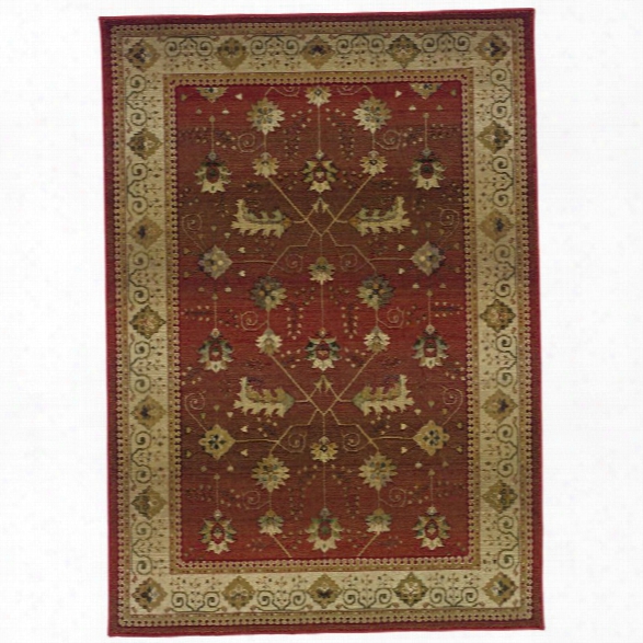 Oriental Weavers Genesis 8' Square Machine Woven Rug In Red