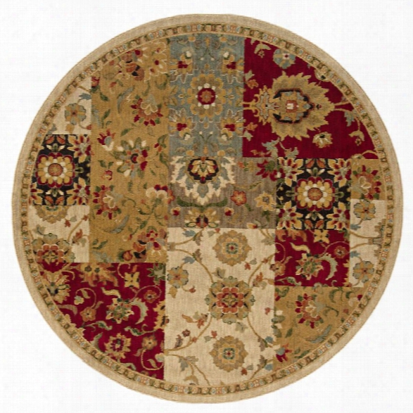 Oriental Weavers Infinity 7'8 Round Machine Woven Rug In Beige