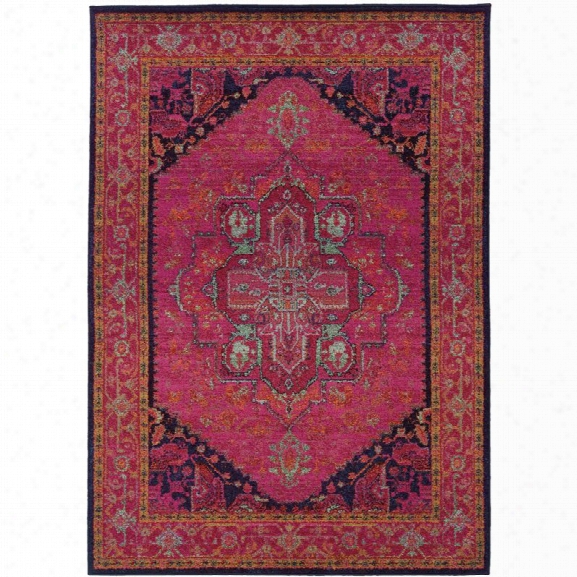Oriental Weavers Kaleidoscope 9'9 X 12'2 Machine Woven Rug In Pink