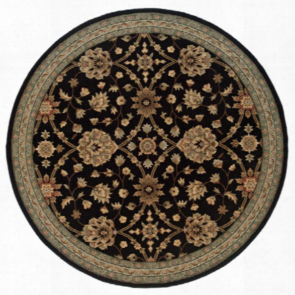 Oriental Weavers Nadira 9' Round Machine Woven Rug In Black