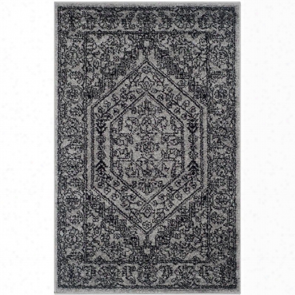 Safavieh Adirondack 12' X 18' Power Loomed Rug In Silver And Black