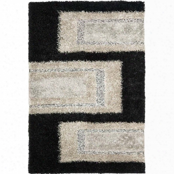 Safavieh Manhattan Black Shag Rug - 8' X 10'