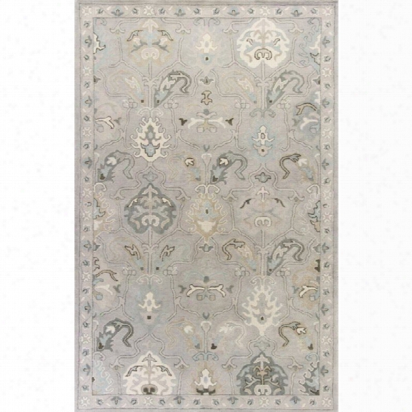 Kas Jaipur 8' X 10'6 Hand-tufted Wool Rug In Light Gray