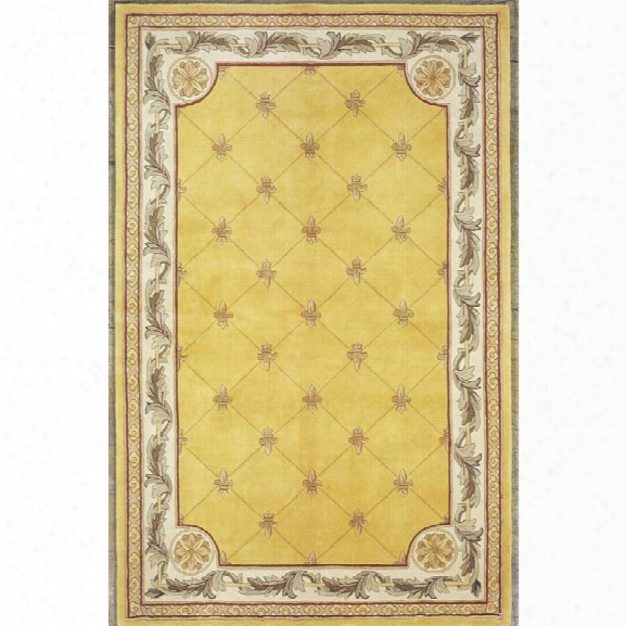 Kas Jewel 9'6 X 13'6 Hand-tufted Wool Rug In Gold