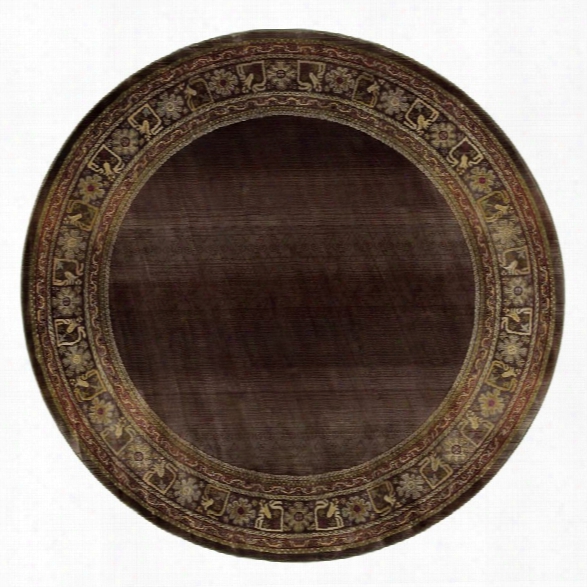 Oriental Weavers Generations 8' Round Machine Woven Rug In Brown