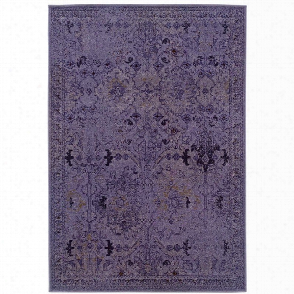 Oriental Weavers Revival 7'10 X 10'10 Machine Woven Rug In Purple