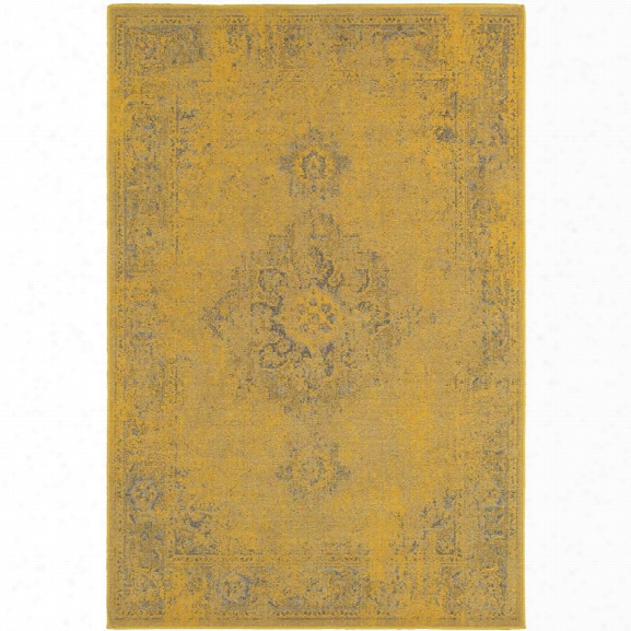 Oriental Weavers Revival 9'10 X 12'10 Machine Woven Rug In Yellow