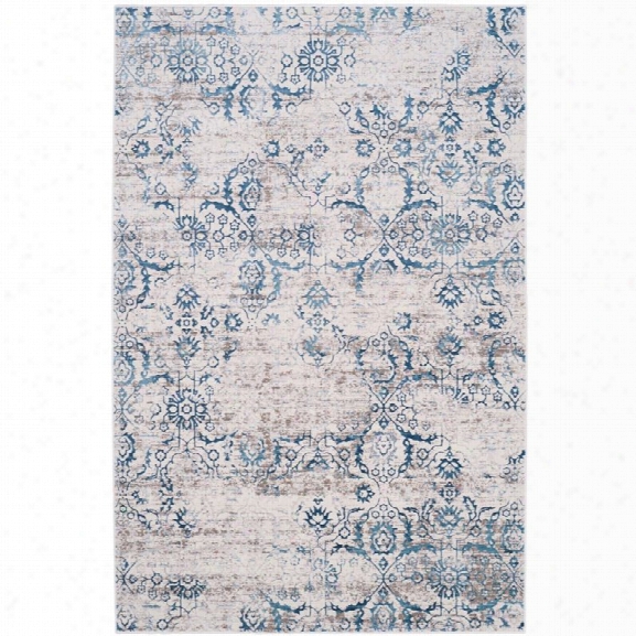 Safavieh Artifact 9' X 12' Power Loomed Rug In Blue And Creme