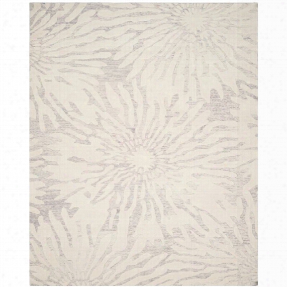 Safavieh Bella 8' X 10' Hand Tufted Wool Rug In Silver And Ivory