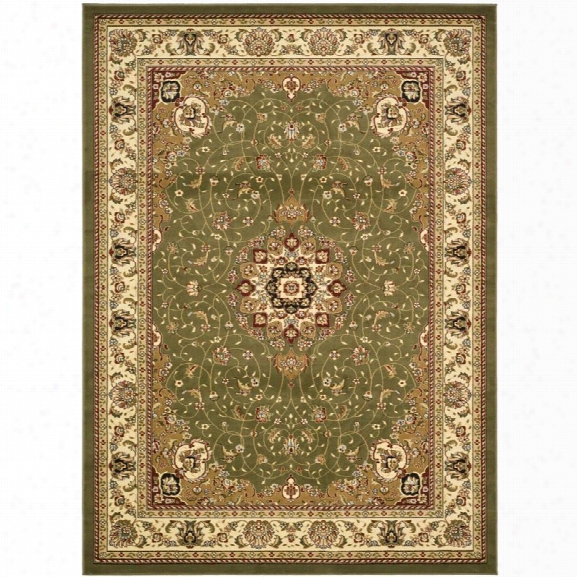 Safavieh Lyndhurst 11' X 15' Power Loomed Rug In Sage And Ivory