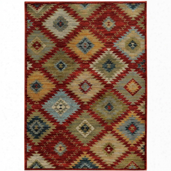 Oriental Weavers Sedona 9'10 X 12'10 Machine Woven Rug In Red