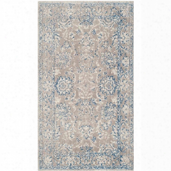 Safavieh Patina 10' X 14' Power Loomed Rug In Taupe And Blue