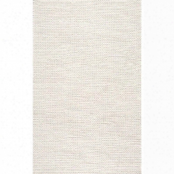 Nuloom 9' X 12' Hand Woven Chunky Woolen Cable Rug In Off White