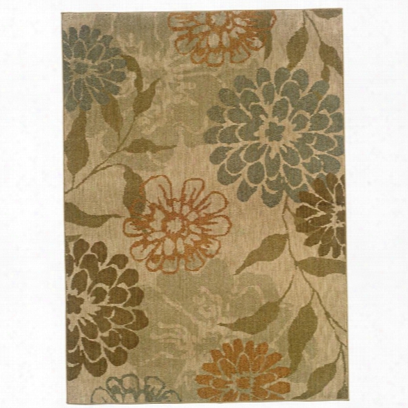 Oriental Weavers Infinity 5'3 X 7'6 Machine Woven Rug In Beige