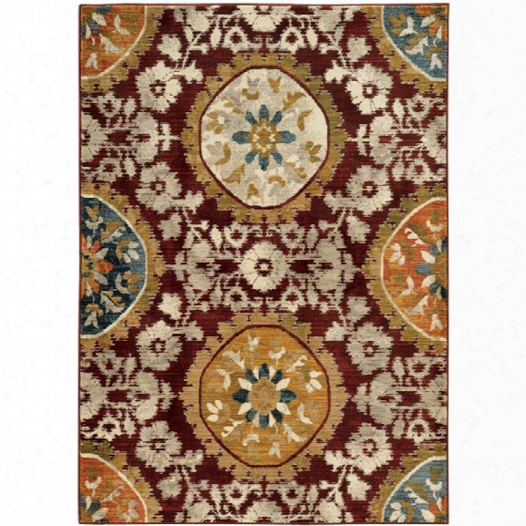 Oriental Weavers Sedona 7'10 X 10'10 Machine Woven Rug In Red