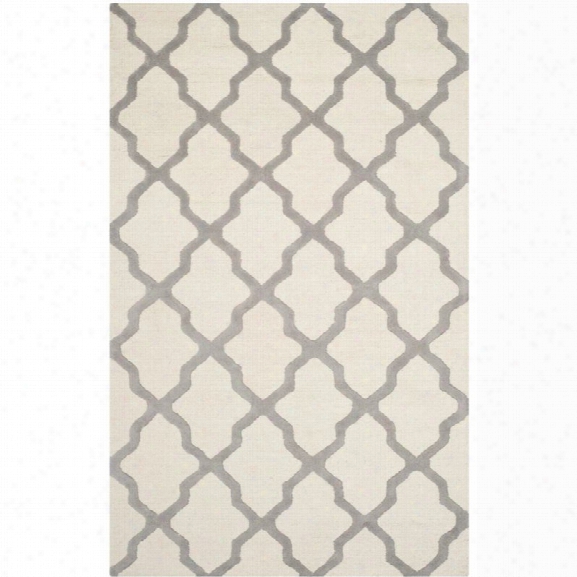 Safavieh Cambridge 12' X 18' Hand Tufted Wool Rug In Ivory And Silver