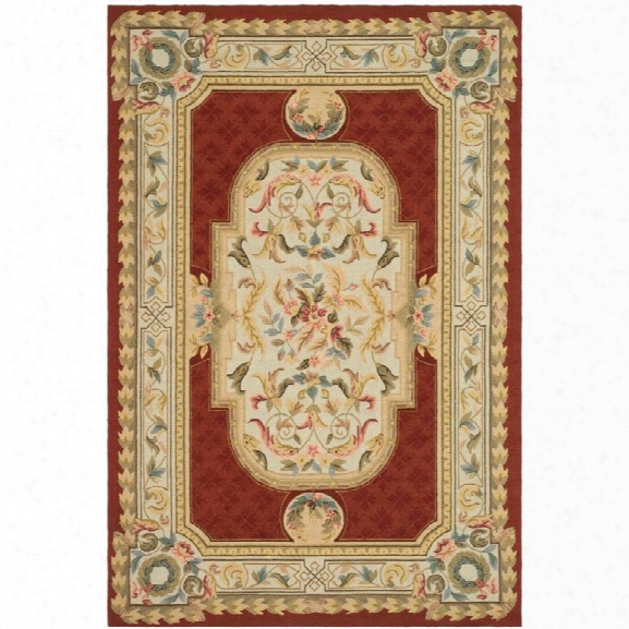 Safavieh Durarug 9' X 12' Hand Hooked Rug In Ivory And Red