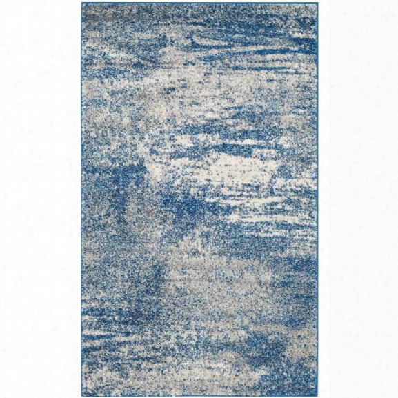 Safavieh Evoke 10' X 14' Power Loomed Rug In Navy And Ivory