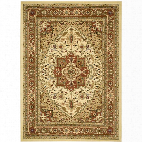 Safavieh Lyndhurst 11' X 15' Power Loomed Rug In Ivory And Rust
