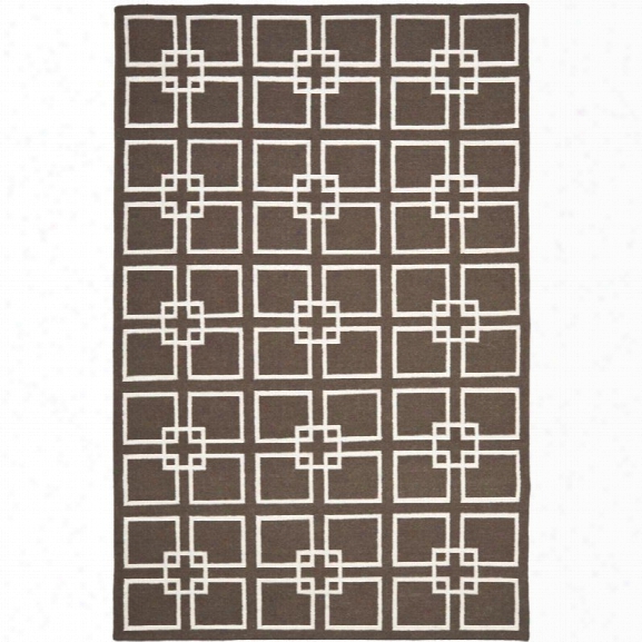 Safavieh Martha Stewart 9' X 12' Flatweave Rug In Tilled Soil Brown