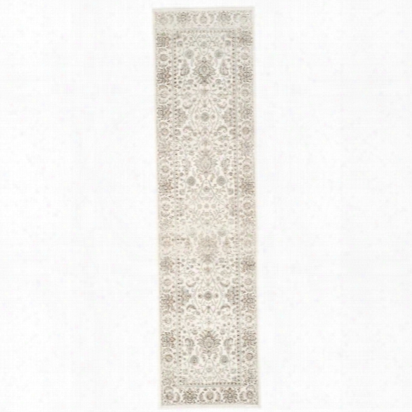 Safavieh Persian Garden 8' X 11' Power Loomed Rug In Ivory And Silver