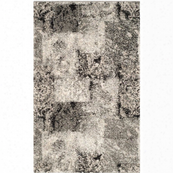 Safavieh Retro 8'9 X 12' Power Loomed Rug In Cream And Gray