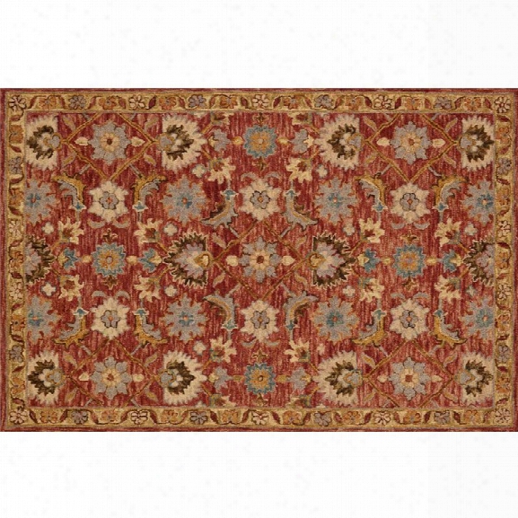 Loloi Victoria 9'3 X 13' Hand Hooked Wool Rug In Terracotta And Gold