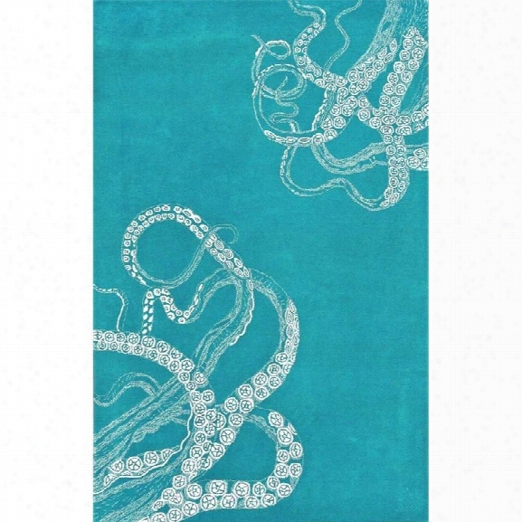 Nuloom 7' 6 X 9' 6 Hand Tufted Octopus Tail Rug In Blue Waters