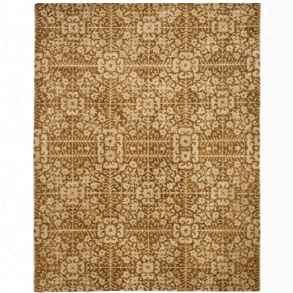 Safavieh Antiquity 11' X 17' Hand Tufted Wool Rug In Gold And Beige