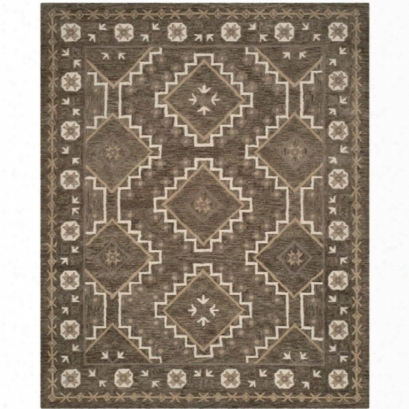 Safavieh Bella 8' X 10' Hand Tufted Wool Pile Rug In Brown And Taupe