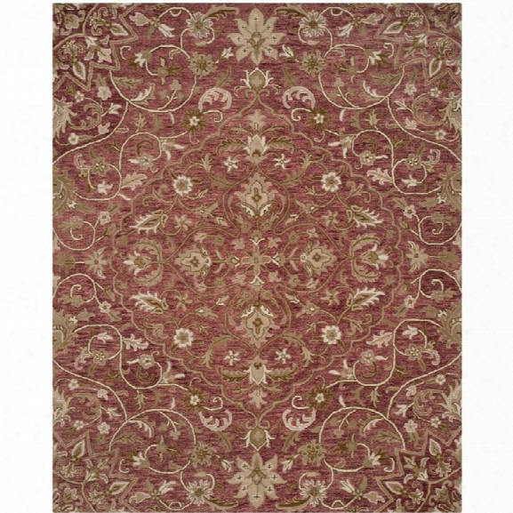Safavieh Bella 8' X 10' Hand Tufted Wool Pile Rug In Rose And Taupe